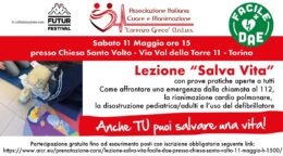 LEZIONE SALVA VITA FACILE DAE – 11 MAGGIO 2024 H. 15 CHIESA SANTO VOLTO